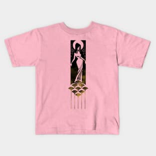 art deco angel Kids T-Shirt